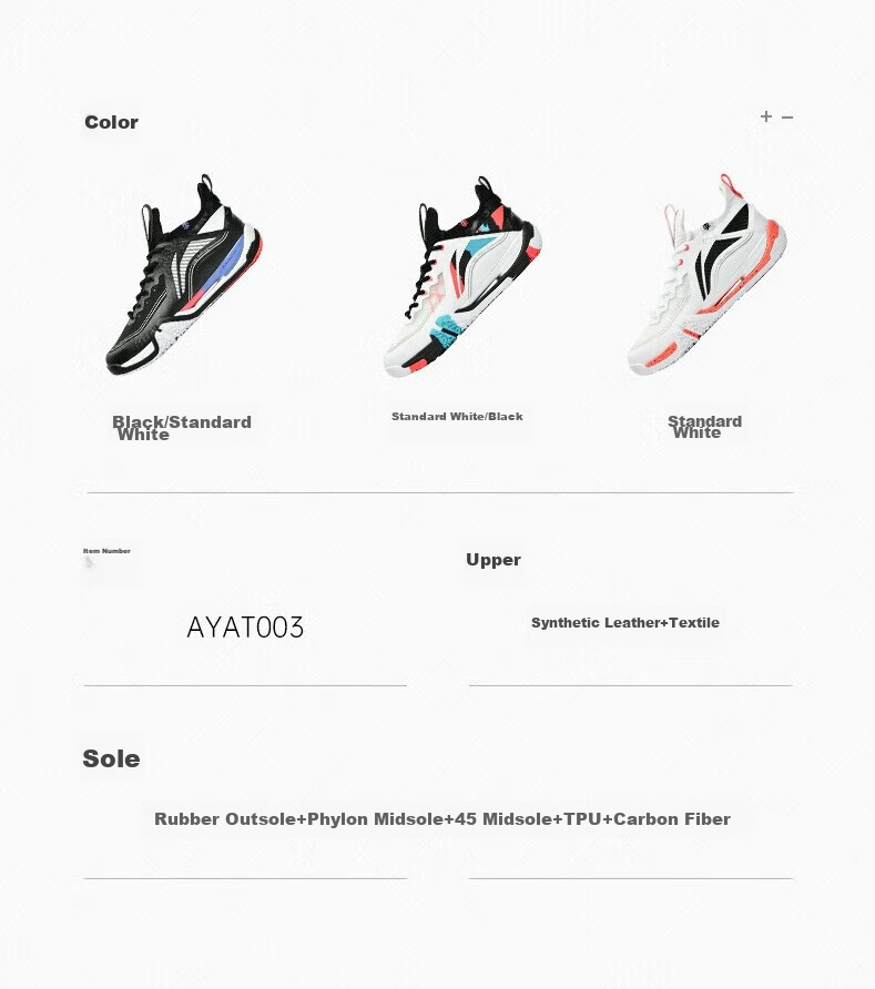 Li-Ning Badminton Shoes, Tiedi Feixing 2pro, Black/standard White, AYAT003-1, Size 37 10