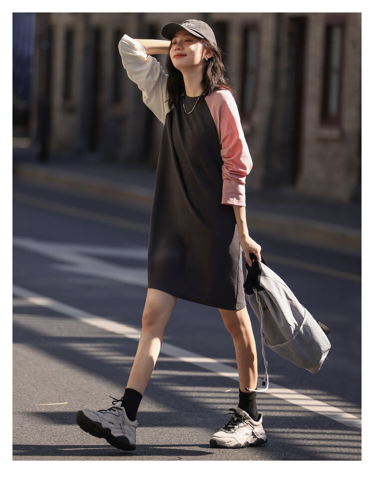 Dme [Modern Academic Style Sweatshirt Dress] Youthful, Age-Reducing, Light Sporty Style, Slimming, Fashionable Dress 8