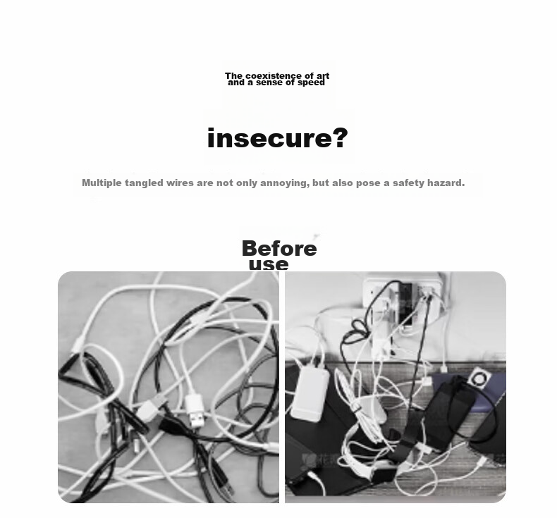 UGREEN Cable Organizer Desktop Cable Management System, Power Cord Holder Clip Winder, 4-Hole Clip, Single Pack, Black 4
