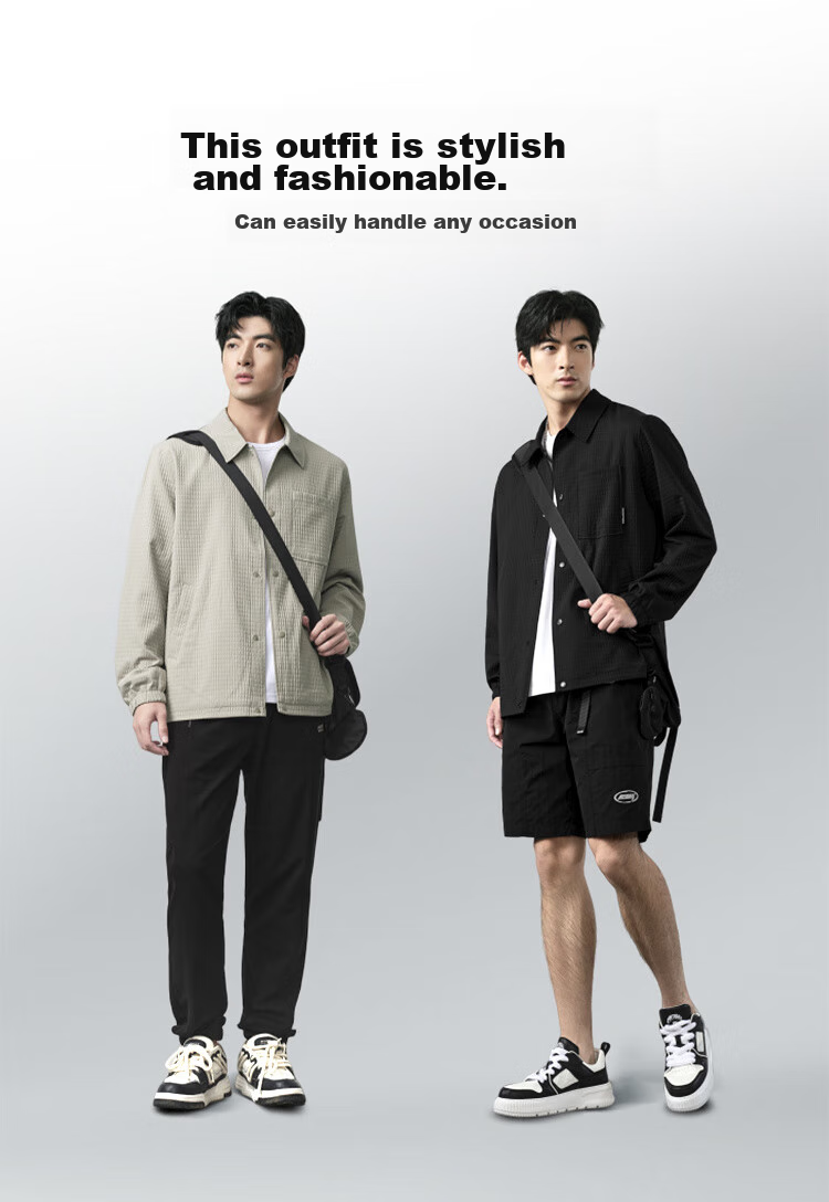 HLA Jacket for Men, POWER YOUNG Series, Lapel Plaid Coat for Men, Autumn Season, Chinese New Year 5