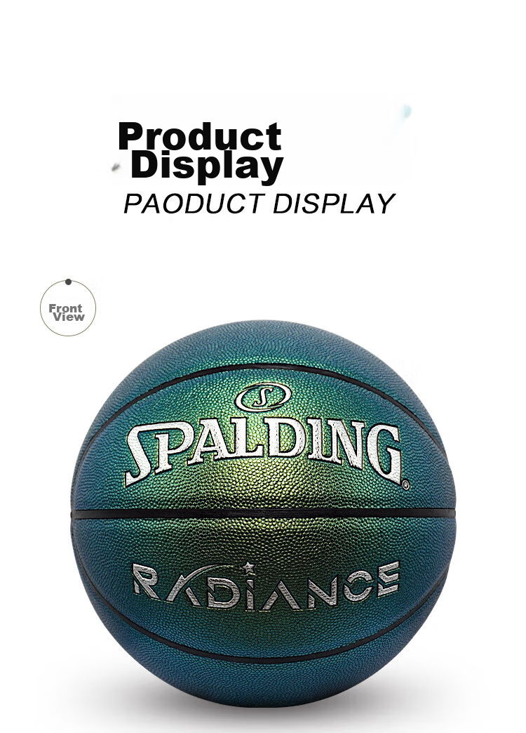 SPALDING Basketball, Size 7, Pearlescent Deep Green Series, Indoor/outdoor Use, PU Basketball, 77-382Y 4