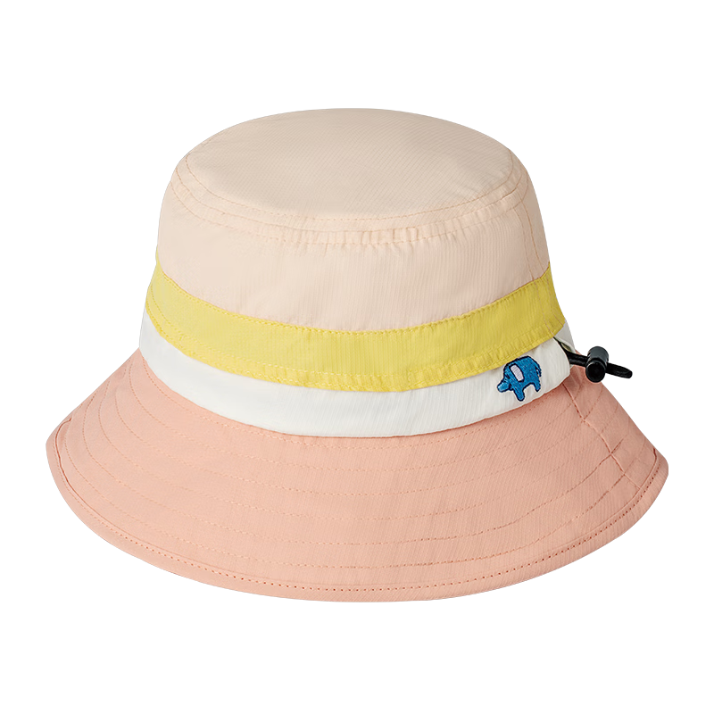 SHUKIKU Kids Sun Protection Hat UV Adjustable Breathable Bucket Hat Pink Elephant L Size