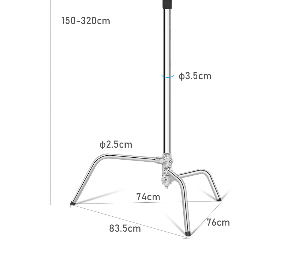 AMBITFUL Photography Magic Leg Light Stand 3.2m Inclined Arm Bracket, Ceiling Light Stand, Professional Studio Equipment, High Load-Bearing Light Stand, Suitable for Flash Lights, Photography Lights, Continuous Lighting, And Live Streaming Lights 29