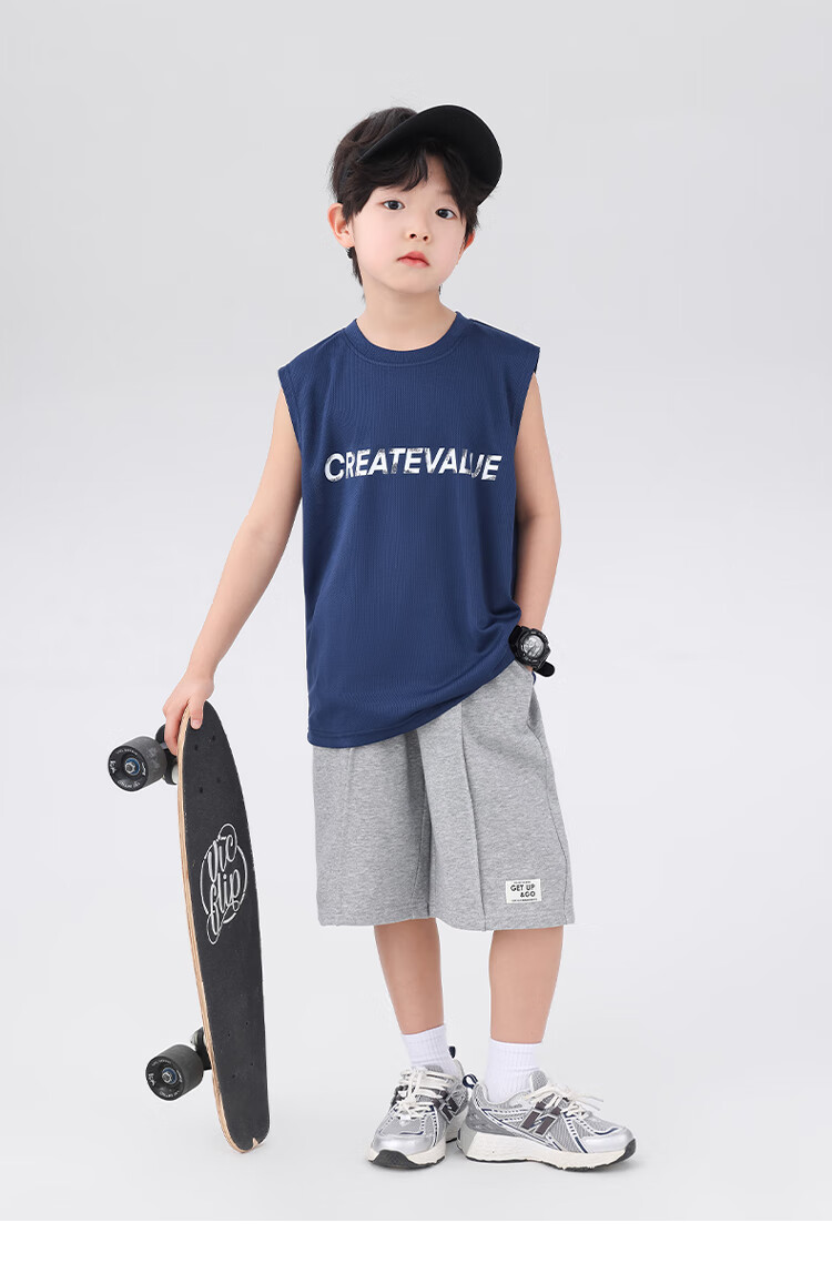 Zuoxi Boys' Tank Top, Summer Thin Sleeveless T-Shirt, 2026 New Children's Top, Mesh Quick-Dry Trendy, Yellow-Green, Size 140 18
