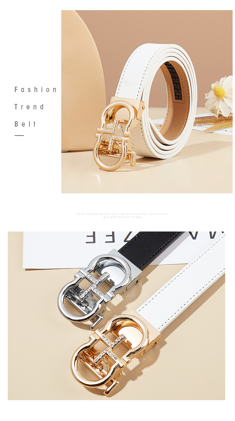 TUCANO Women's Leather Belt with Automatic Buckle, Versatile Fashion Waist Belt, Practical Birthday Gift for Women on May 20 3