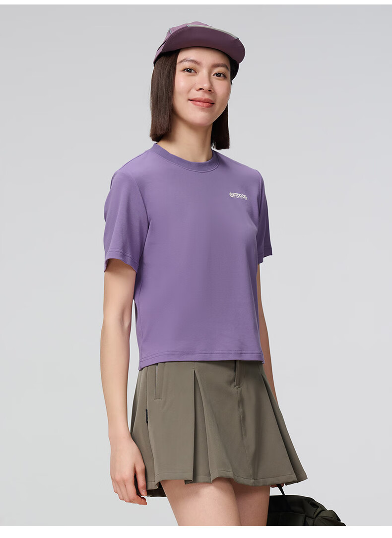 OUTDOOR PRODUCTS Women's Pure Cotton T-Shirt Spring Summer 2026 Breathable Couple Short Sleeve Light Spring Dopamine Rainbow T-Shirt OFTX422461 10
