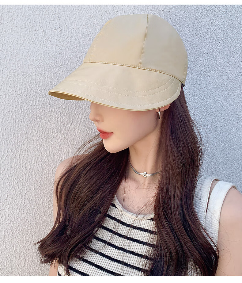 CARTELO Sun Protection Hat for Women, Spring And Summer Half-Top Sun Hat, Fisherman Hat, Trendy Hat with Hook for Hanging Mask And Ponytail 15