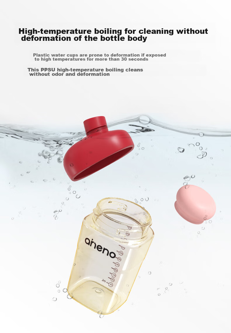 Aneno Baby Milk Cup, Children's Water Bottle with Scale, Drinking Cup for PPSU Milk, Kindergarten Student Cup, Suitable for Ages 2 And Above 13