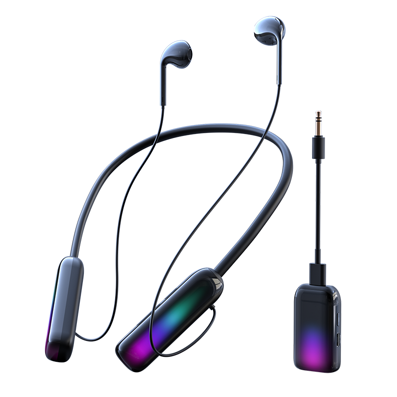Haomuren Wireless Monitoring Headphones, TikTok Live Streaming Singing Sound Card Dedicated Host Selling Earphones, Noise Reduction Neckband Earbuds, Outdoor Sports Running In-Ear Gaming One-To
