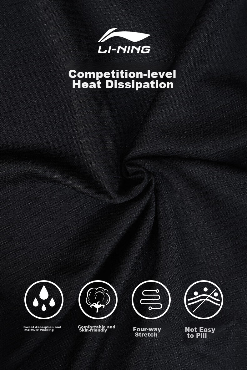 Li-Ning Men's Sports Shorts, Summer Running Quick-Dry Loose Casual Basketball Competition Pants, Training Fitness Knee-Length Shorts, XL 10