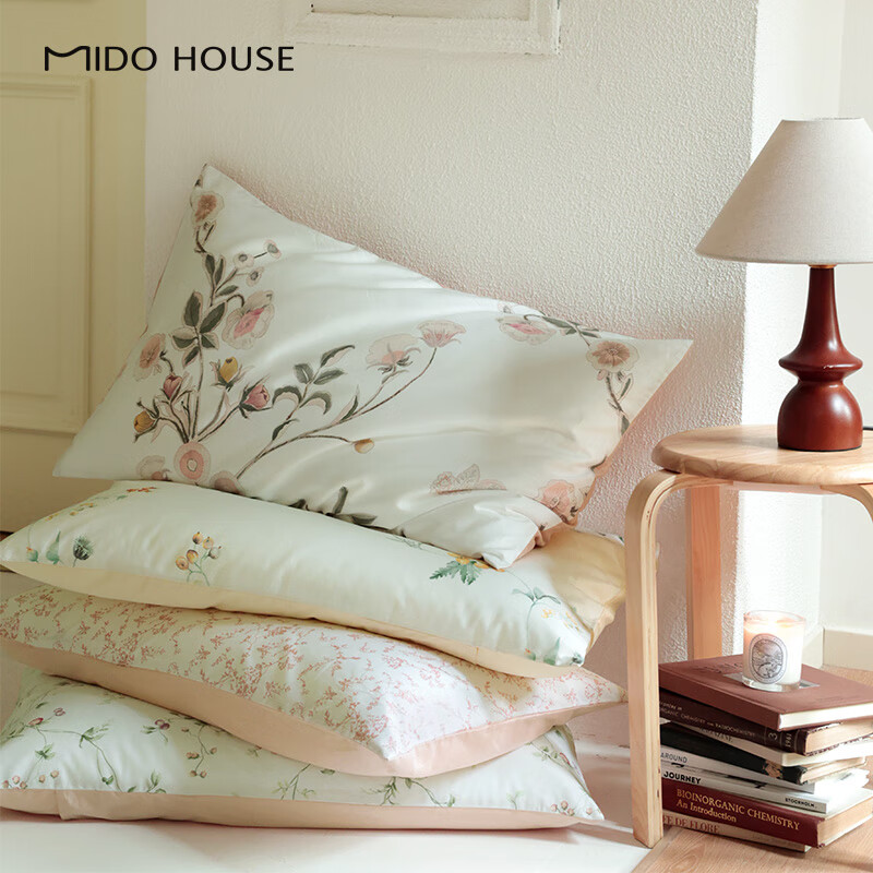 MIDO HOUSE Mingdu Pure Cotton Pillowcase, Class A Washable Pillow Cover, All-Season Pillowcase, Random Single Piece