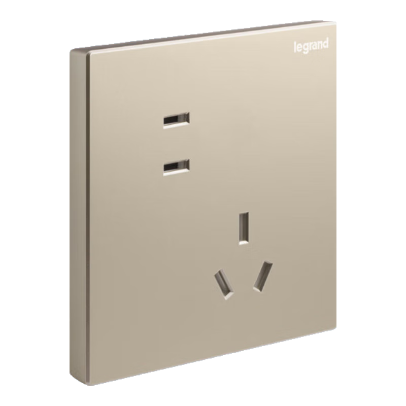 LEGRAND Switch Socket Panel Classic Milan Gold Angled Five-Hole Socket Set 86 Type Wall Socket 10-Pack