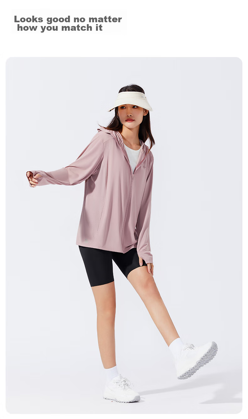 TECTOP Cooling UV Protection Sunscreen Jacket for Women, Breathable Outdoor Wear for Summer, 2422132FS Women's Style in Light Pink, Size M 14