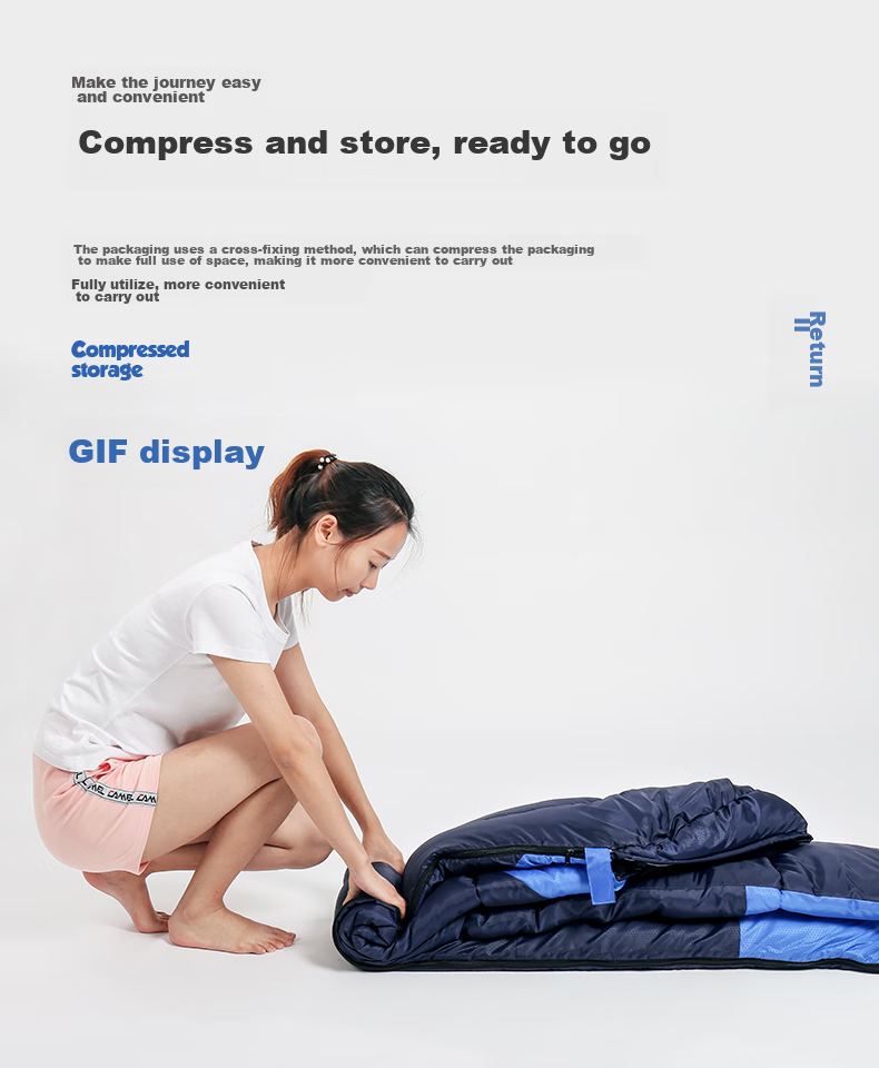 CAMEL Outdoor Sleeping Bag, Camping Adult Thickened Warm Cold-Resistant All-Season Model, Single Man Winter Double A8W03009 8