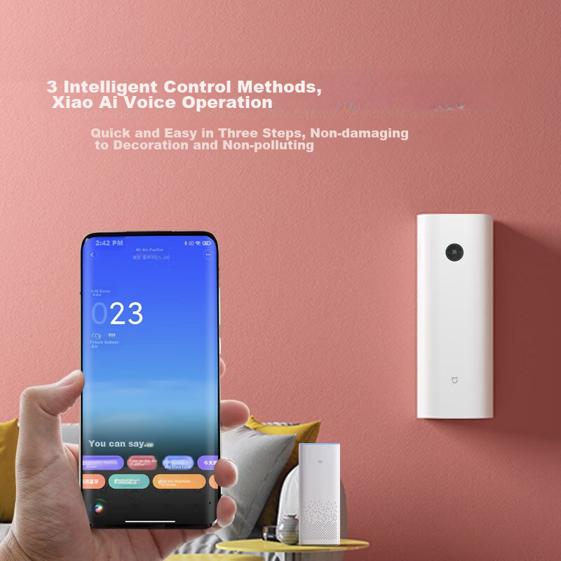 米家小米新风机空气净化器 除菌除甲醛 家用壁挂新风系统 全屋换气带电辅热功能