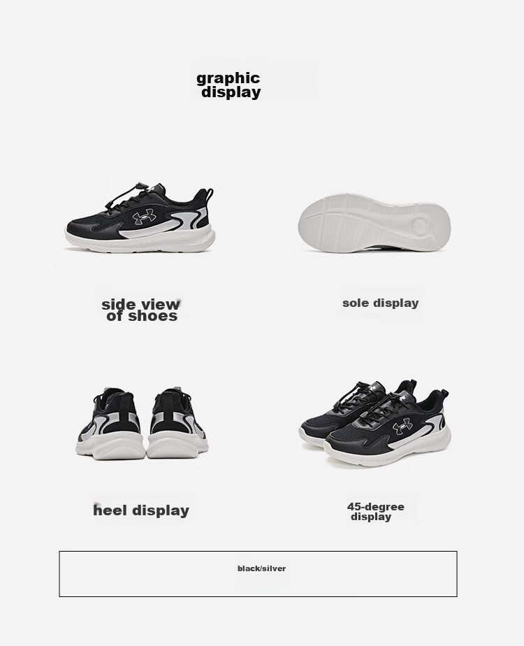 Under Armour Kids Children's Sports Shoes Boys Girls Casual Breathable Durable Youth Running Shoes 13
