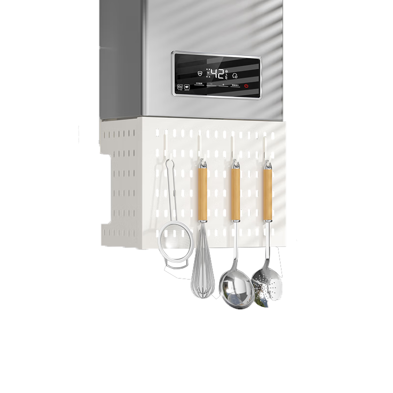 Baizi Water Heater Perforated Board [Customizable], Gas Pipeline Cover, Decorative Kitchen Shelf, No Drilling Required Storage Rack