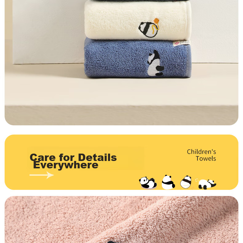 Grace Towels, Face Washing Class A Children's Towels, 4-Pack, Soft Absorbent Cartoon Children's Face Towels for Sports And Daily Use 19