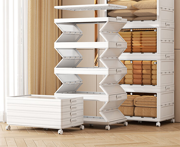 QIAONAMEI QIAONAMEI Folding Storage Box Extra Large Three-Layer QNM2457-3 2