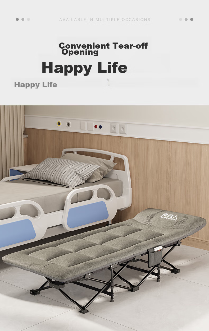 Nanjiren Folding Bed, Single Office Nap Bed, Military Cot with Integrated Mattress, Ten-Foot Bed 11