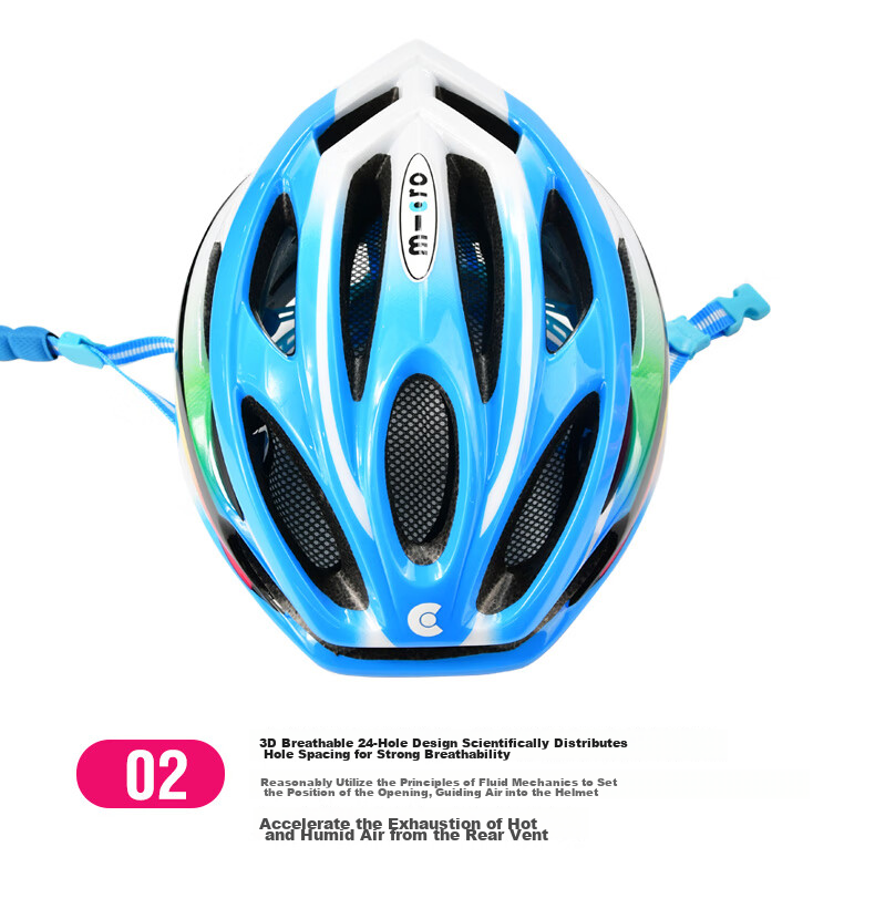 Micro Maiguo Roller Skating Helmet, Outdoor Cycling Equipment, Speed Skating One-Piece Molded Adjustable Safety Helmet, RW6 Blue 4