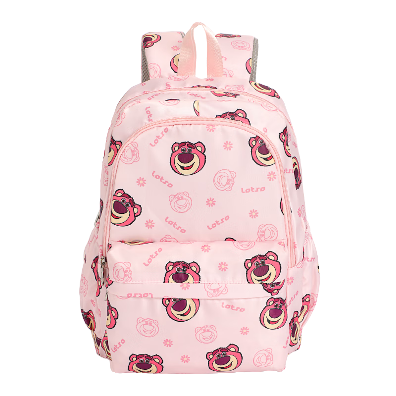 Disney Backpack for Women, Ultra-Light Sports Bag with Large Capacity, Schoolbag for College Students, Strawberry Bear Birthday Gift for Girls