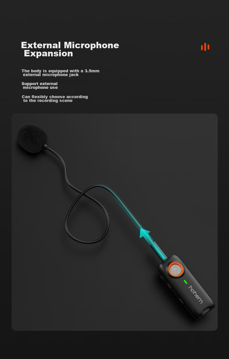Hohem Mic01 Wireless Microphone, Clip-On Microphone for Live Streaming, Audio Pickup Device for Mobile Phones, Streamer Equipment, Douyin Short Video Recording, Noise Reduction Camera, Compatible with Apple 16 And Android 22