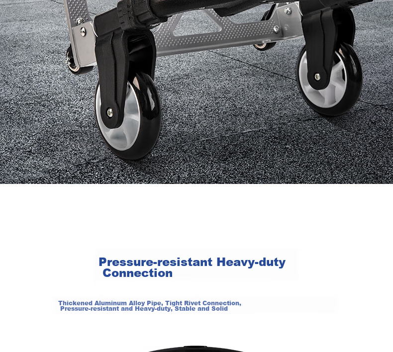 Deli Foldable Luggage Cart, Small Trolley, Suitcase, Flatbed Cart, Trailer, Shopping Cart for Groceries, Weight Capacity 140 Ji 5