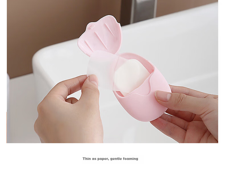 Siwangongli Disposable Soap Sheets Portable Soap Paper for Travel, Outdoor Use, Children, Mini Petals Hand Washing Sheets SW7372 15