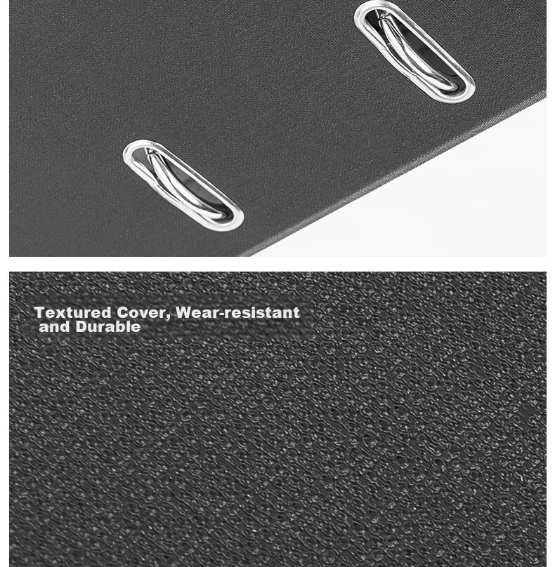 Deli A4/3-Inch Punched File Folder, Office Document Organizer, Single Pack, 5481 Black 14