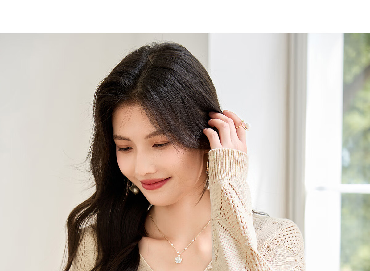 She Enjoy Textured Versatile Diamond Cable Knit Round Neck Sweater Women's Inner and Outer Wear Knit Top T53Z051 18