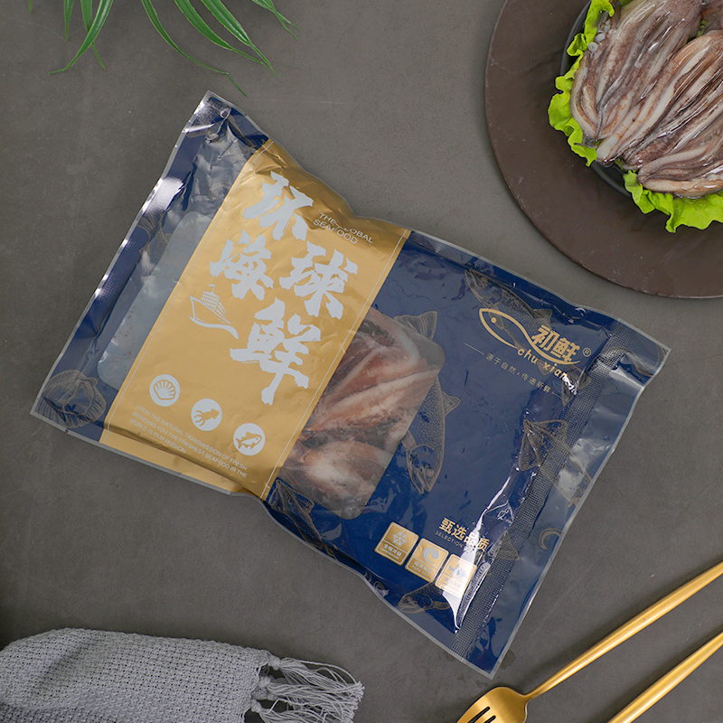 初鲜鲜冻鱿鱼头鱿鱼须 400g 5-7只 铁板鱿鱼烧烤火锅食材 软足送礼