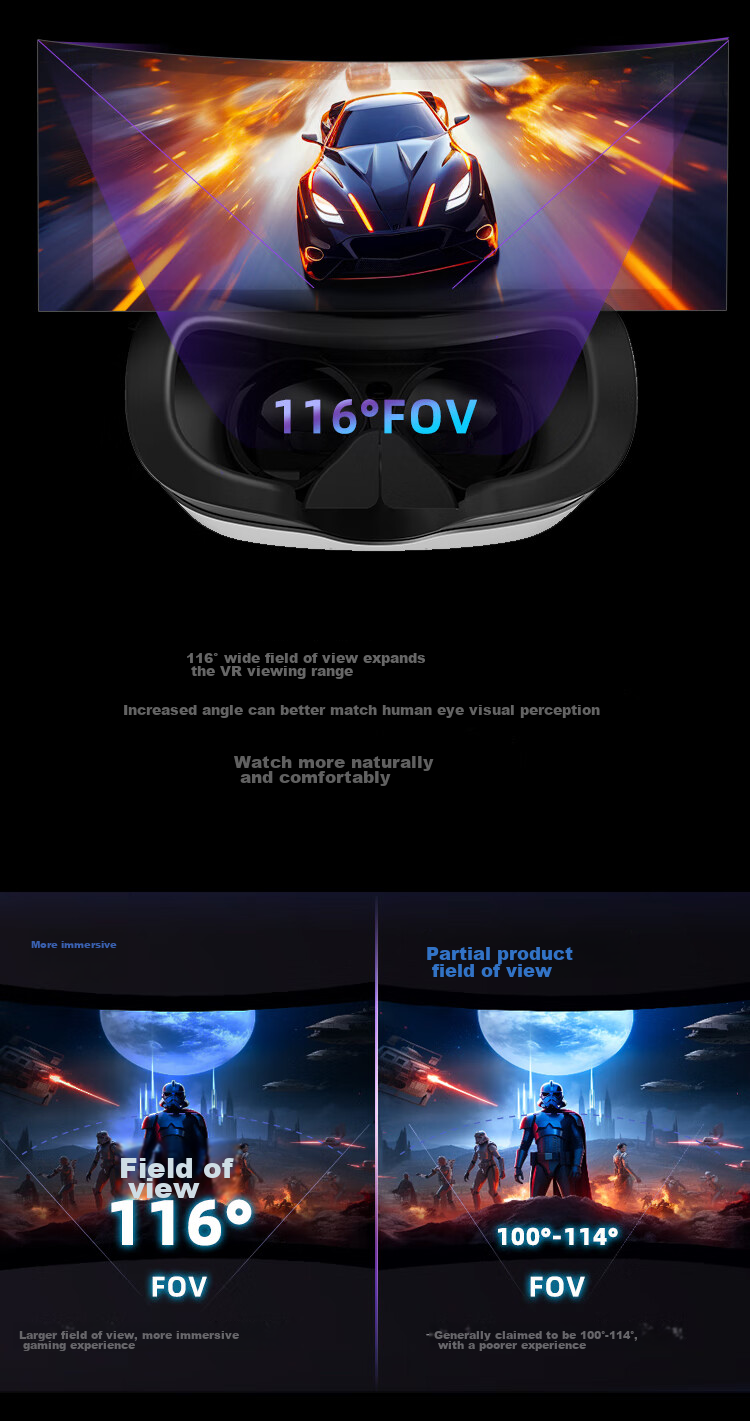 DPVR E4 Performance Edition, PCVR Headset, Smart Glasses, Compatible with Thousands of Steam Games, Alternative to Vision Pro, 3D Viewing, Play Black Myth: Wukong, Not A Standalone AR Device 12