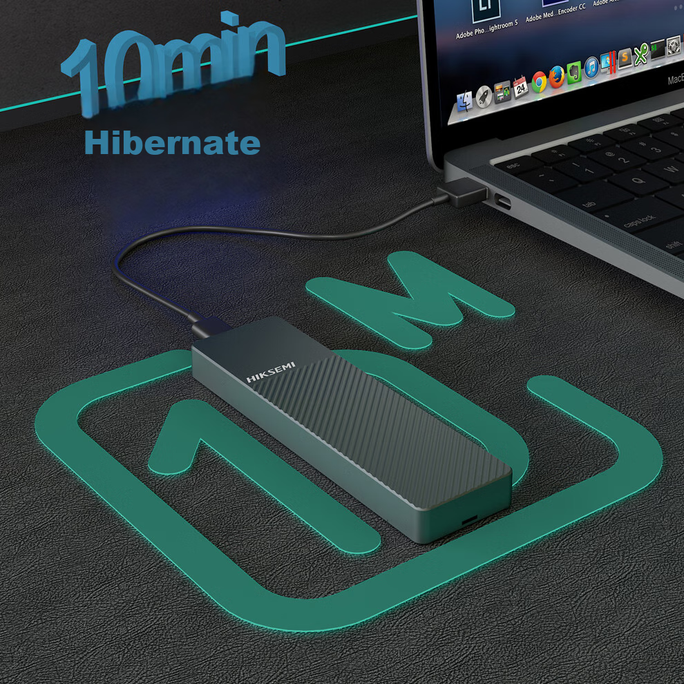 HIKVISION M.2 NVMe/SATA Dual-Protocol External SSD Enclosure Alloy Type-C 3.2 Interface for Laptop and Mobile Phone M.2 Box 10
