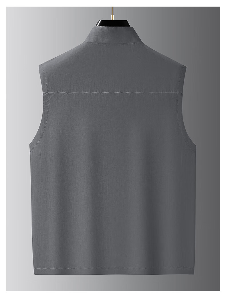 JEEP SPIRIT Men's Spring and Autumn Casual Sleeveless Vest Khaki L 34