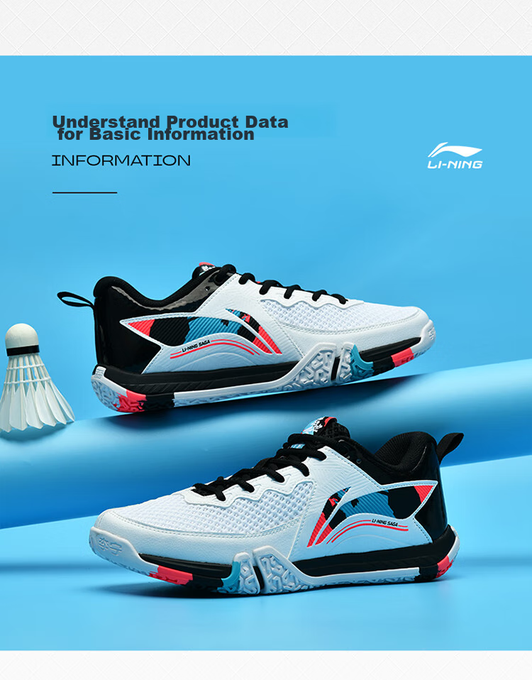 Li-Ning Badminton Shoes for Men And Women, Ground-Hugging Flight LITE Wide-Fit Training Competition Shuttlecock Shoes Second And Third Generatio 13