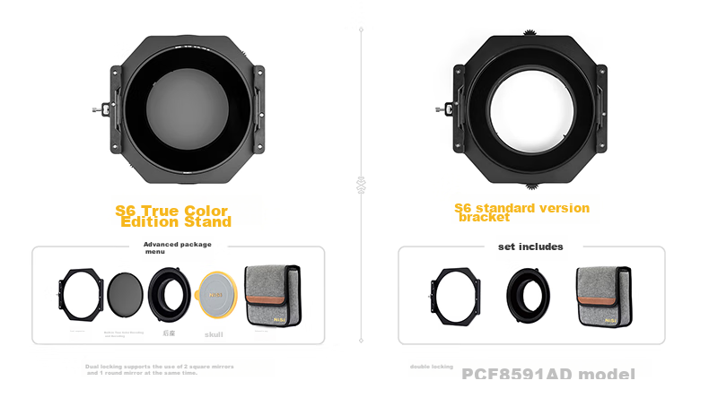 NiSi Square Filter System, 150mm S6 Bracket True Color Version, Canon TS-E 17mm F4 Lens Specific, Ultra-Wide Angle Lens Bracket with Built-In Polarizing Filter 1