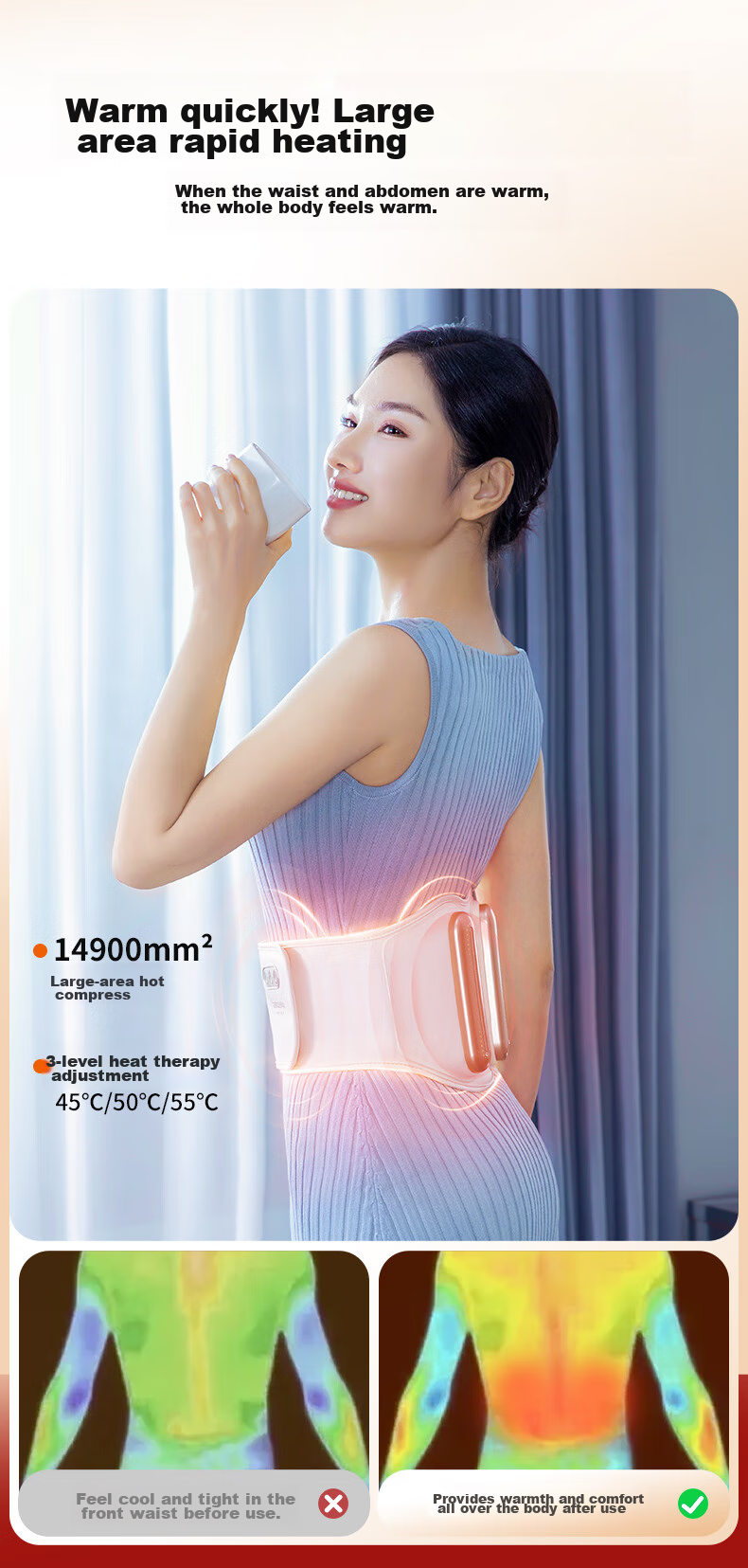 Breo Waist Massager [Y2 Premium Gift Box], Lumbar Support, Womb-Warming Belt, Abdominal Kneading Device, Physical Massage Airbag, Back Support, Hot Compress, Birthday Gift, Mid-Autumn Festival Gift for Parents 7