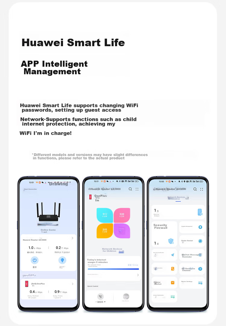 HUAWEI Q6 Telecom Version Lingxiao Parent-Child Router, WiFi 6+, Gigabit Port, 5G Home And Enterprise Villa-Grade Wireless Powerline Mesh E6 Parent-Child Set, All-Network Compatible 17