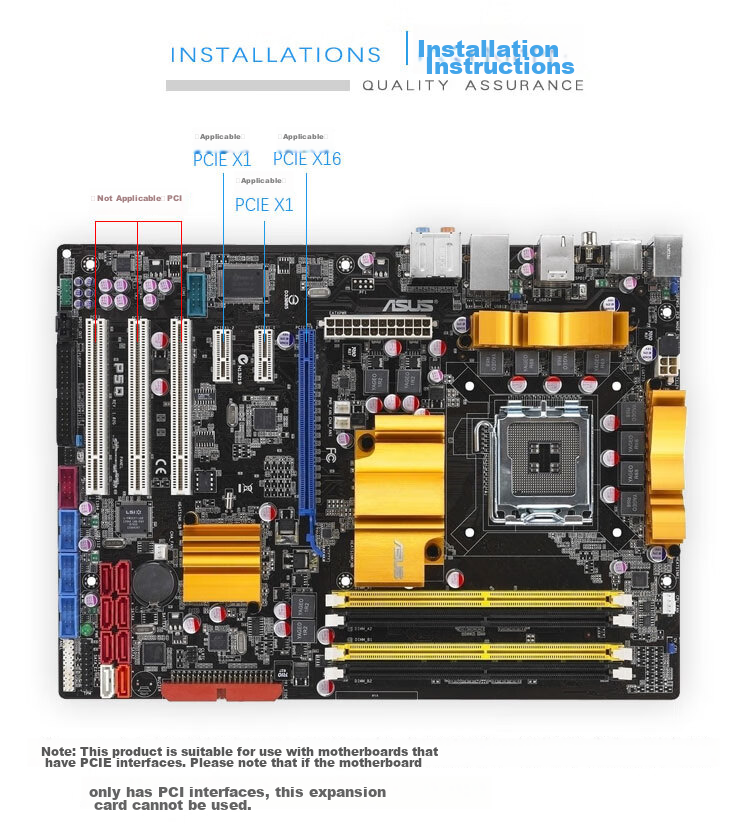 MOGE Desktop PCIE to 4-Port SATA 3.0 Hard Drive Expansion Card, Marvell 9215 Chip, Supports System Boot MC2692 6