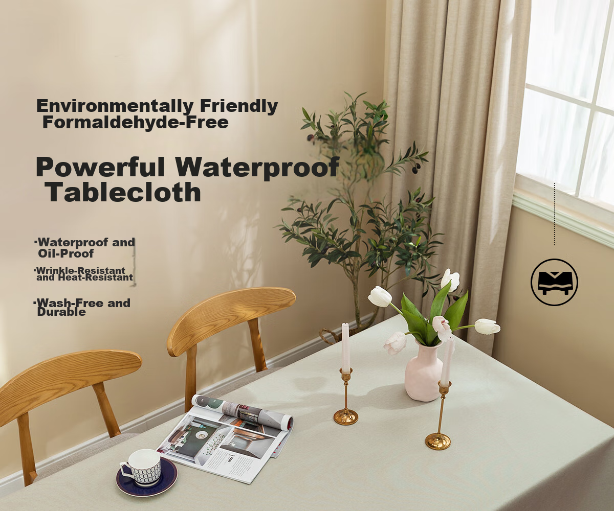 Mihua Tablecloth, Waterproof, Oil-Proof, Scald-Resistant, Washable, Heat-Resistant, Long Rectangular Tablecloth for Restaurants, PVC Table Mat, Morandi Mi 1