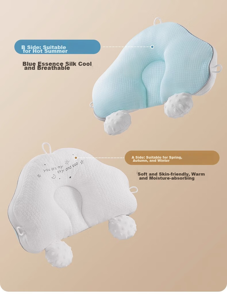 Beitaisi Children's Pillow Cover for Ages 3-8, Zoned Neck Protection, Baby Growth Pillow, All Seasons Kindergarten Pillow H2, Fun Duck Pillow Cover 13