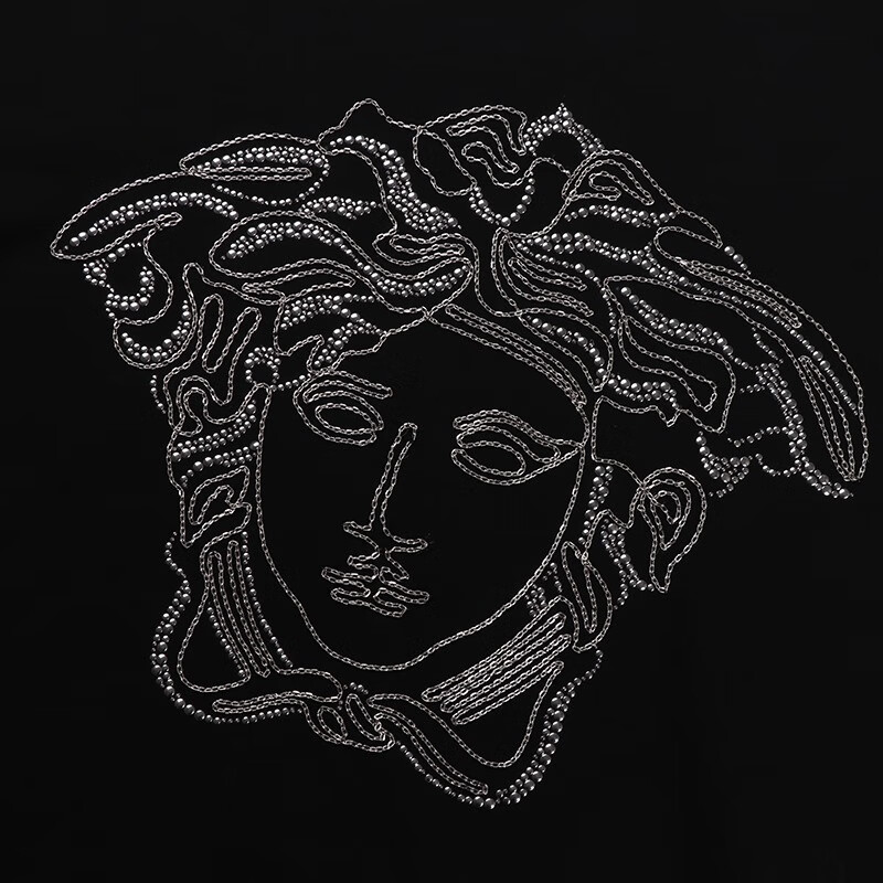 范思哲 versace 奢侈品 20春夏 男士棉氨纶金属美杜莎头像短袖t恤