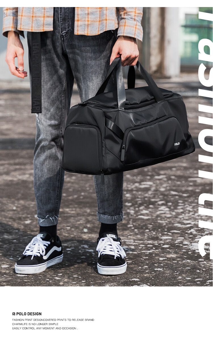POLO Men's Travel Bag Luggage Duffle with Separate Shoe Compartment Waterproof Sports Gym Bag Business Handbag Birthday Gift 6
