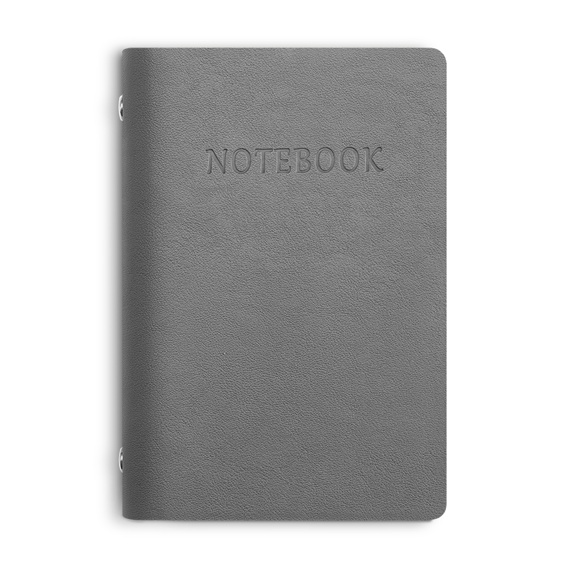 Jiaranheng A7 Loose-Leaf Notebook, Pocket-Sized Business Notebook, Stylish Portable Mini Notebook, Detachable Replaceable Inner Pages, Journal Notebook, Small Notepad, Customizable, Gray