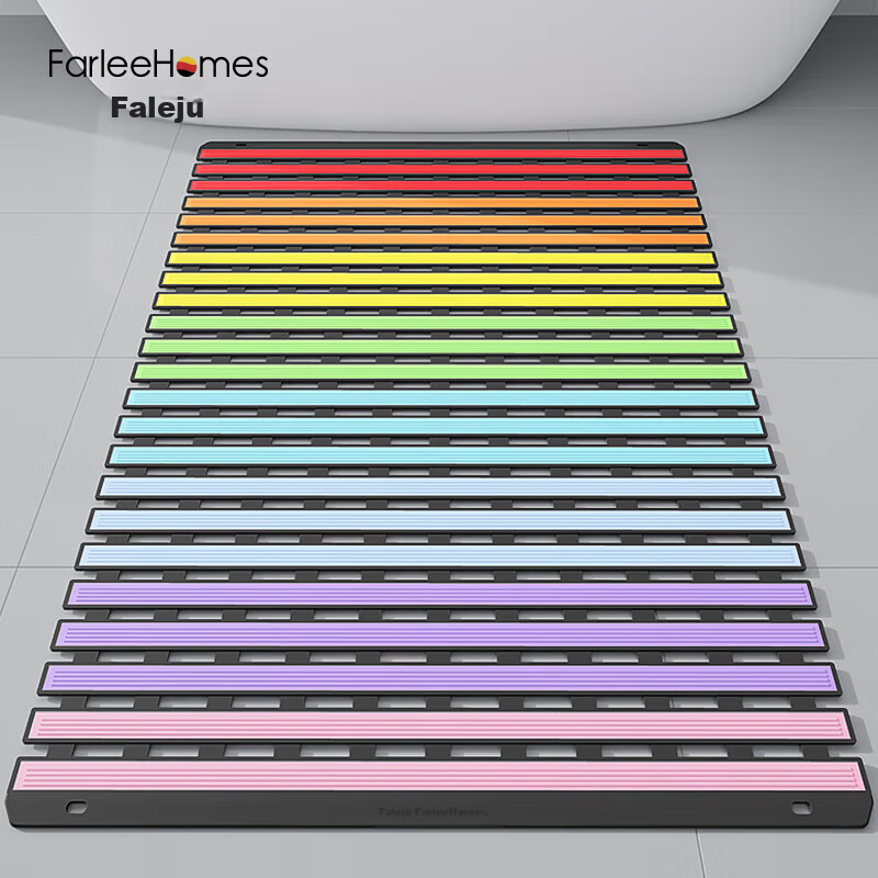 FARLEEHOMES Bathroom Non-Slip Mat, Toilet Anti-Fall Foot Pad, Shower Room Non-Slip Floor Mat, Water-Resistant Splicing