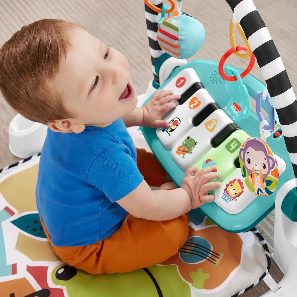 Fisher-Price Newborn Welcome Gift Toy, Birthday Present - Upgraded Colorful Piano Fitness Machine HXV97