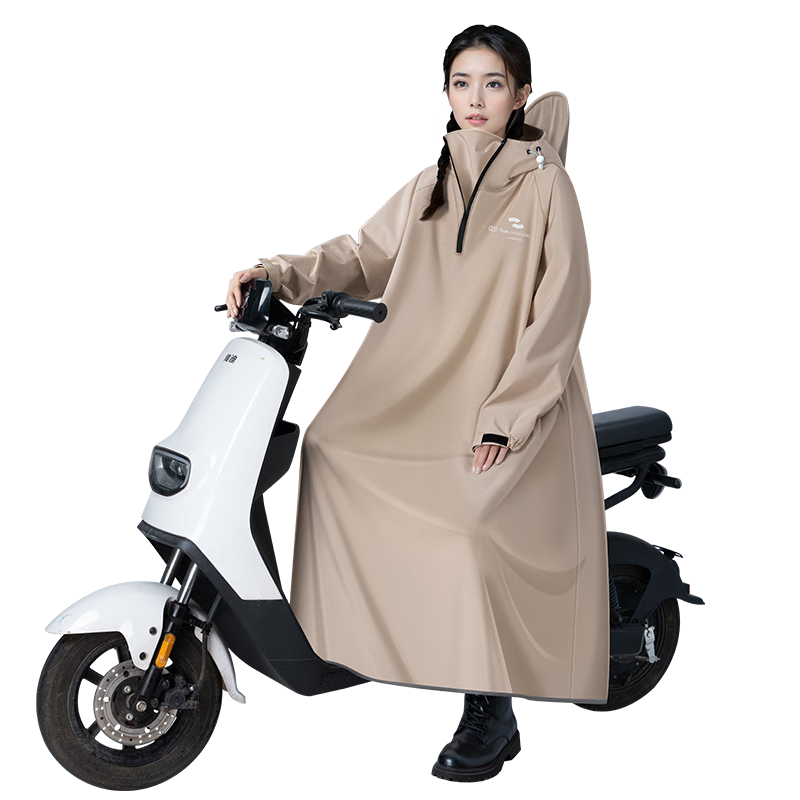 Zhengyu Electric Bicycle Raincoat, Separate Person And Vehicle Design, Full-Body Protection against Heavy Rain, Long-Style One-Piece Suit for Men And Women, Single-Person Enlarged Integrated Rain Poncho with Sleeves