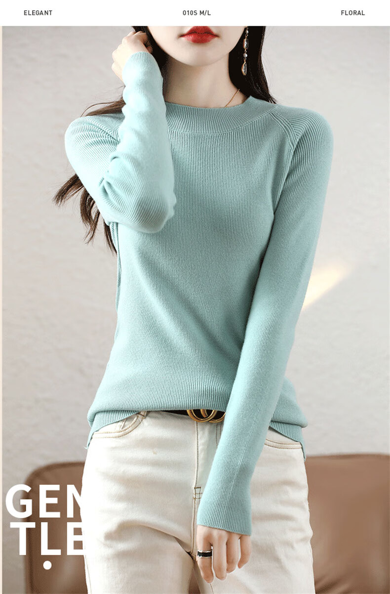 YUZHAOLIN Round Neck Base Layer for Women, Elegant Inner Wear, Slim-Fit Knitted Sweater, New Style for Spring, Autumn And Winter 2025 7