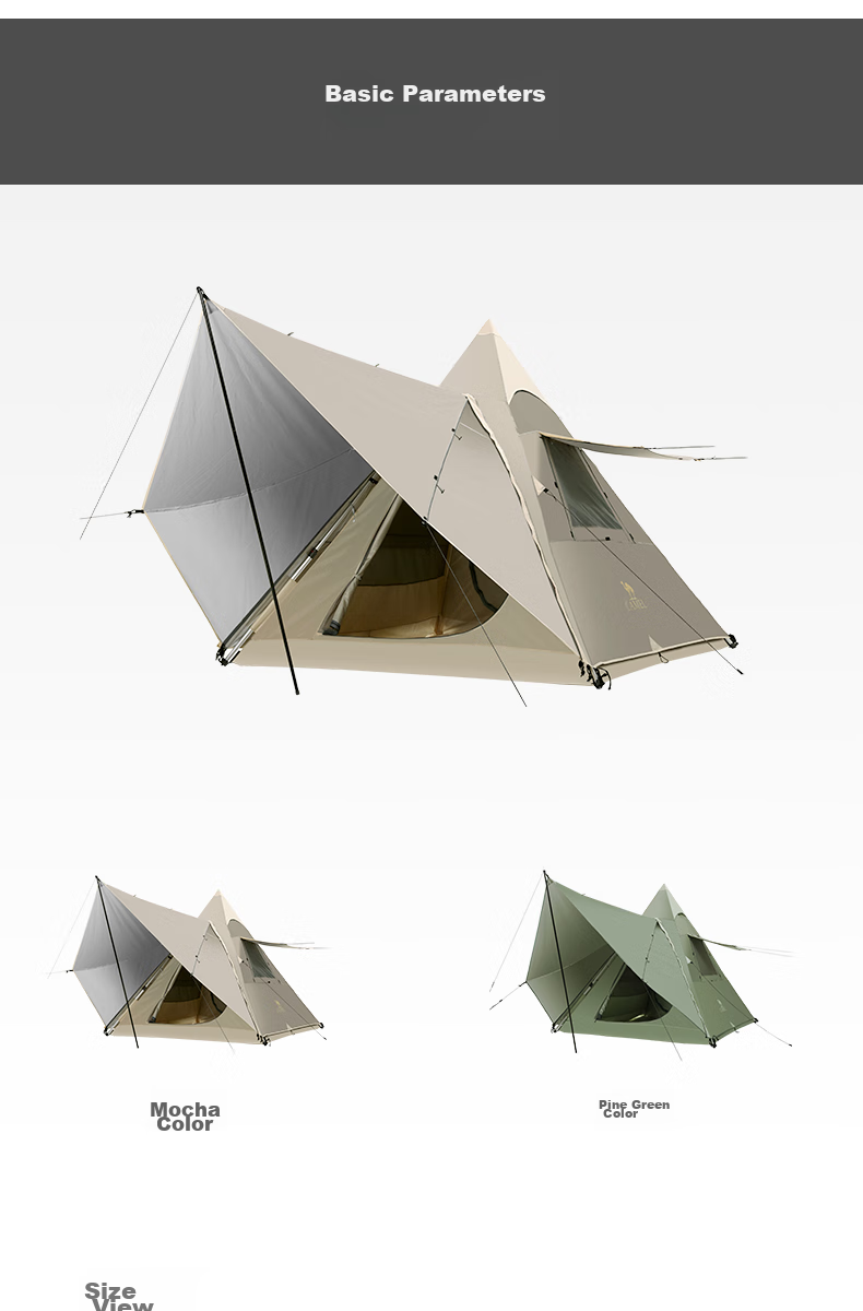 CAMEL Outdoor Refined Camping Tent, Portable Folding Indian Pyramid Automatic Tent, 1J32261162 14